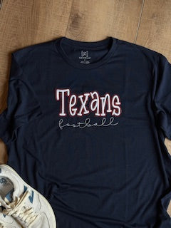 Puff Embroidery Texans Football T-Shirt
